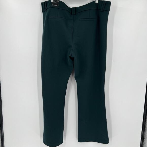 Torrid Studio Signature Ponte Stretch Trousers Forest Green Dress Pants Size 26R - Picture 6 of 10